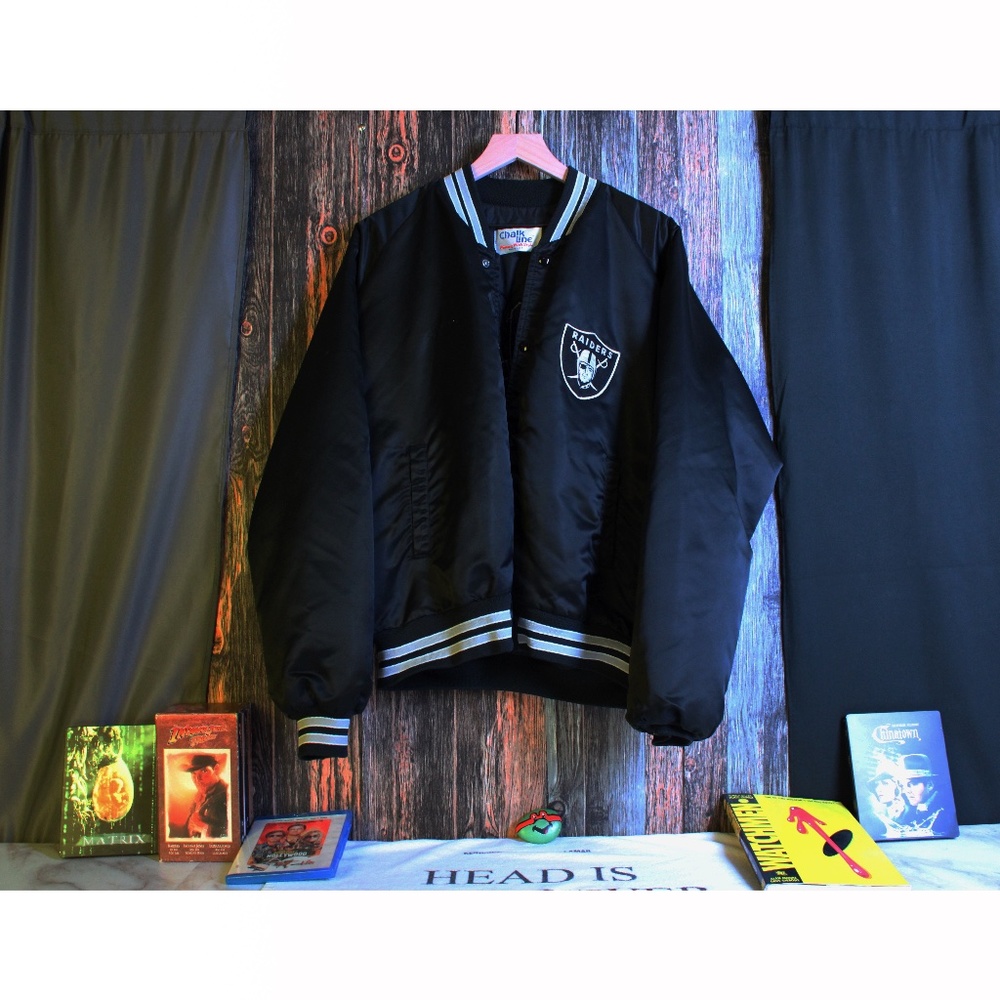 Raiders Chalk Line Varsity Jacket